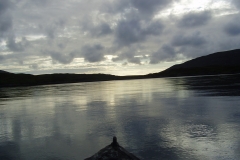 Approaching the narrows after a fishing trip