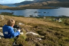 Donald's Great Grandson looking down over the original family home