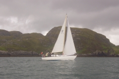 Donald's sons sailing in the Outer Loch, Loch Eynort