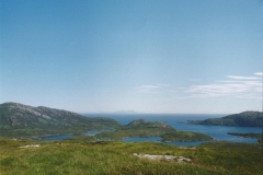 View of the narrows, outer loch and hills of Rhum