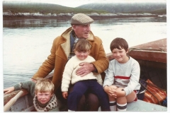 Donald with 3 of his grandchildren on his last boat trip